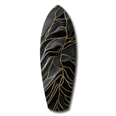 Golden Waves Glass Wall Art.